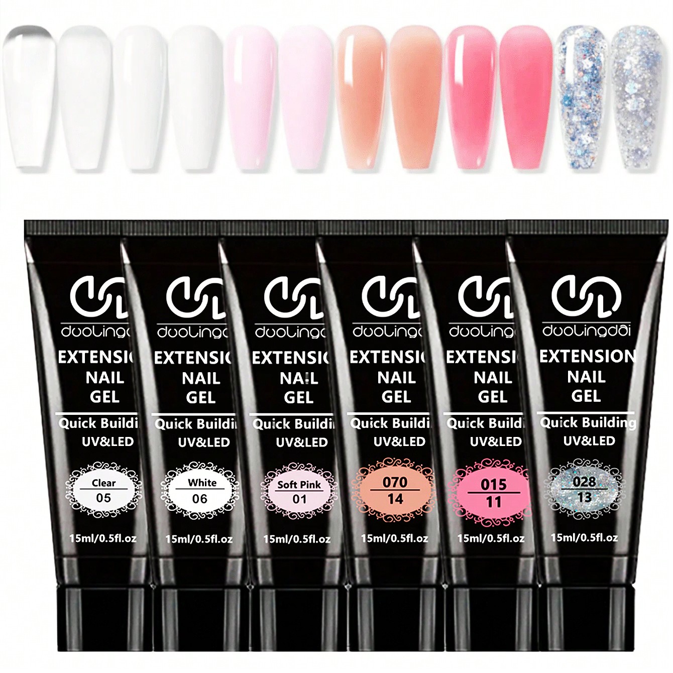 Polygel Nail Kit - 6-Farben Poly Extension Gel Nail Kit
