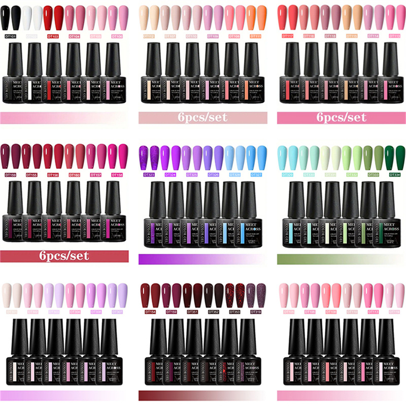 Polygel Nail Kit - 6-teiliges Gel-Nagellack-Set, HEMA-frei, 7 ml, semi-permanent,