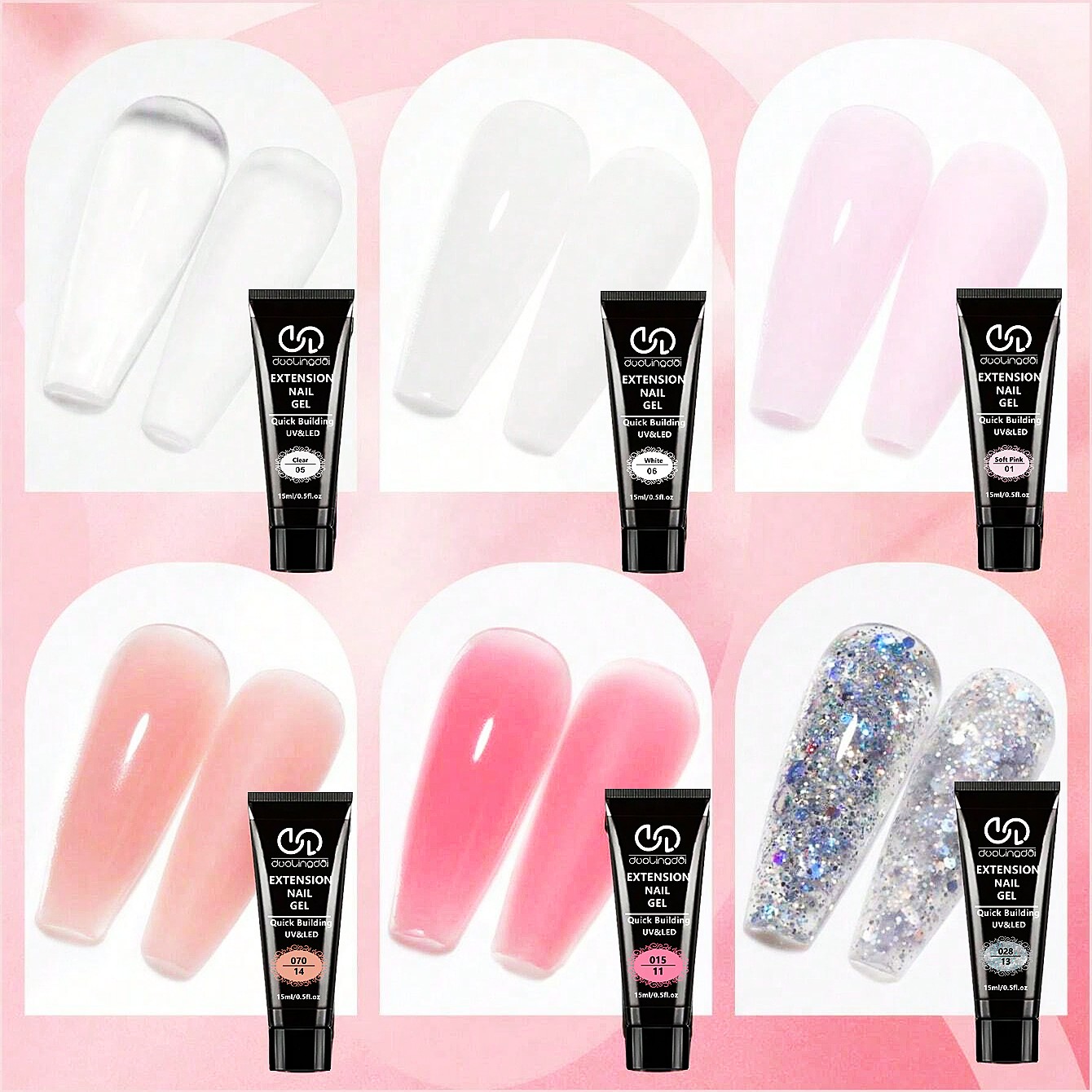 6-Farben Poly Extension Gel Na – Polygel Nail Kit Bewertung und Preis