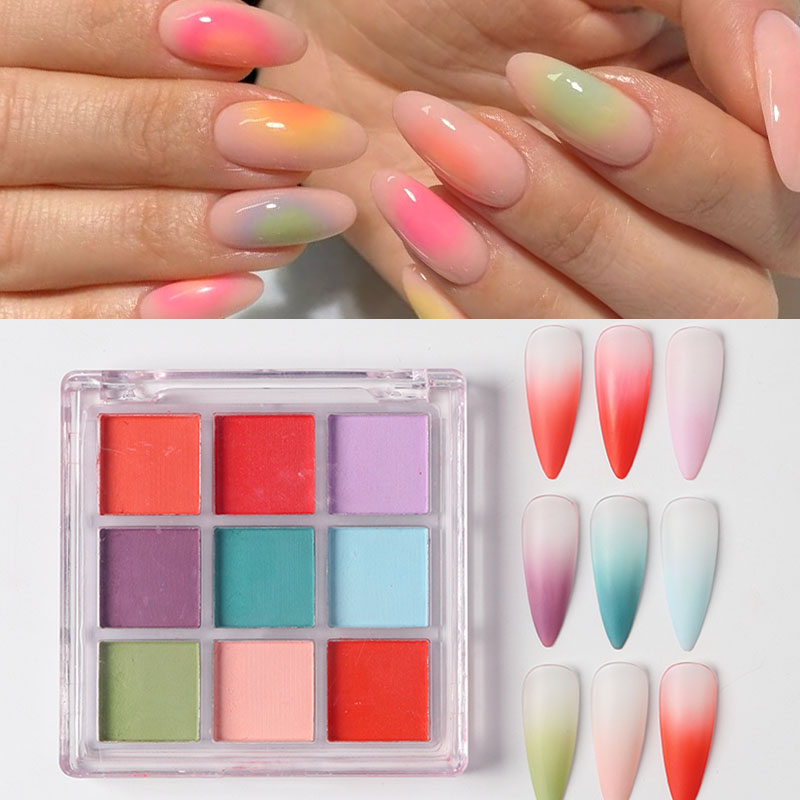 9 Farben Farbverlauf Maniküre  – Nail Art Ombre Glitter Bewertung und Preis