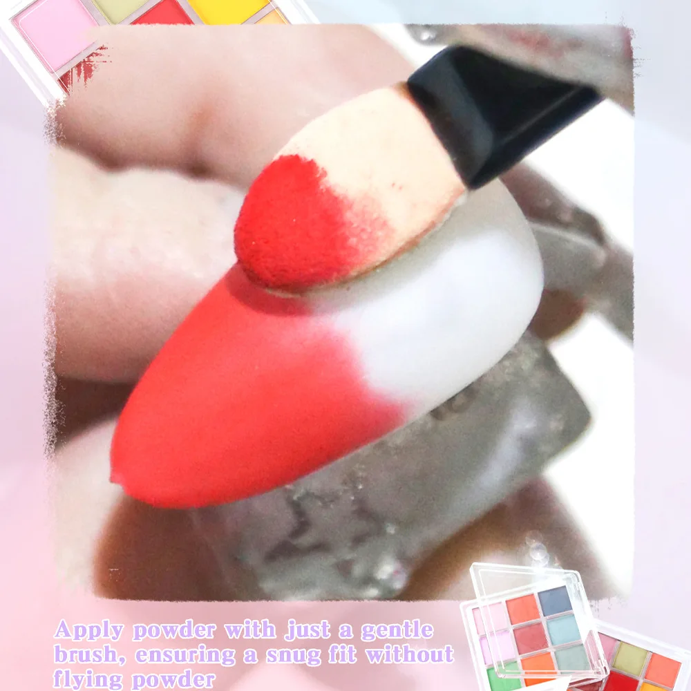 9-Farben-Nagelpigment-Palette, – Nail Art Ombre Glitter Bewertung und Preis