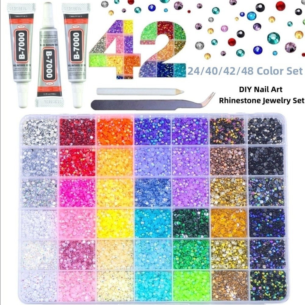 Mehrfarbiges Harz-Strass-Set F – Nail Art Jelly Bewertung und Preis
