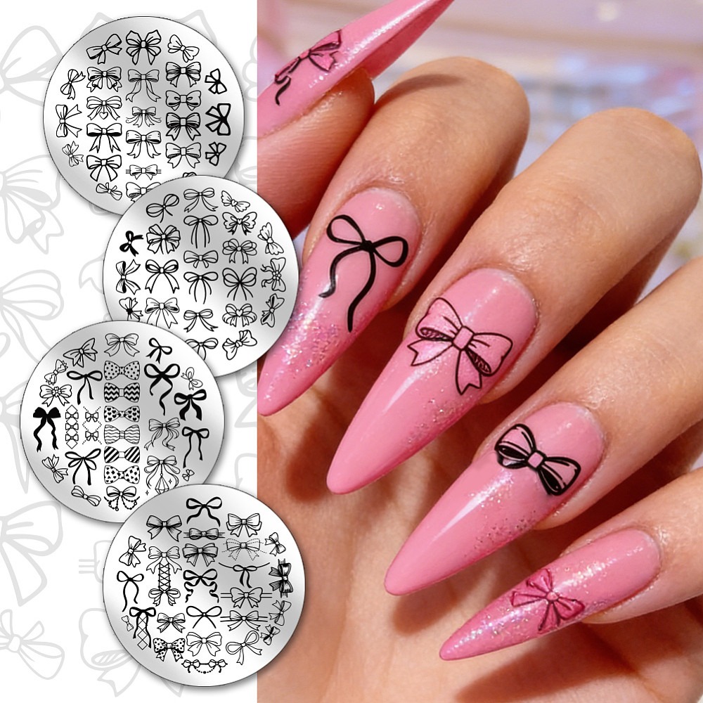 4 Stück Schleifen-Nagelstempel – Nail Art Elegant Bewertung und Preis