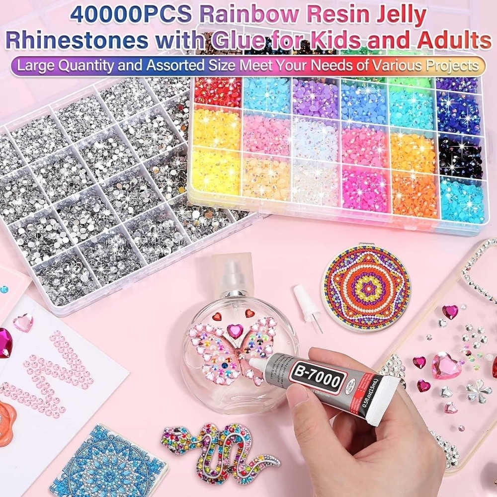 Mehrfarbiges Harz-Strass-Set i – Nail Art Jelly Bewertung und Preis