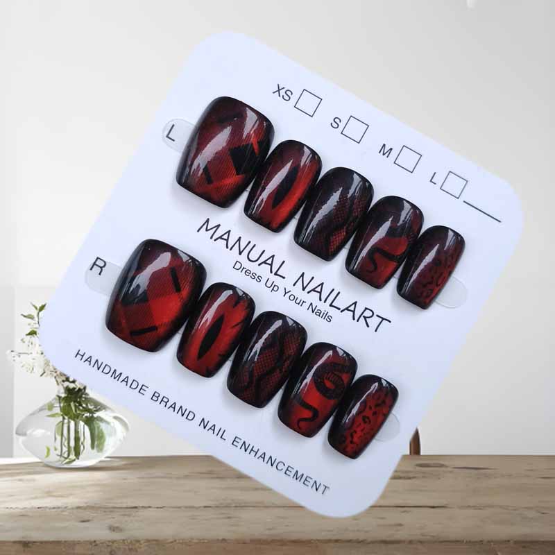 10 Stück dunkler Stil, kühler  – Nail Art Emerald Blue Bewertung und Preis