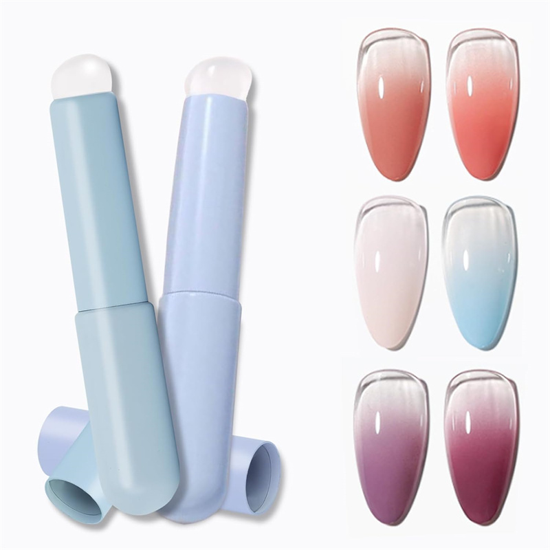 2 stücke Nail art Silikon Kopf – Nail Art Ombre Glitter Bewertung und Preis
