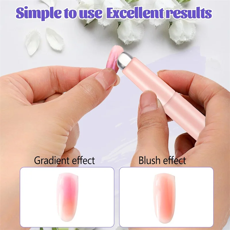 2 stücke Nail art Silikon Kopf – Nail Art Ombre Glitter Bewertung und Preis