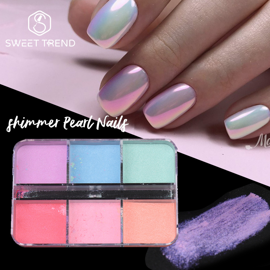 6er-Set Spiegel-Perlmutt-Nagel – Nail Art Ombre Glitter Bewertung und Preis