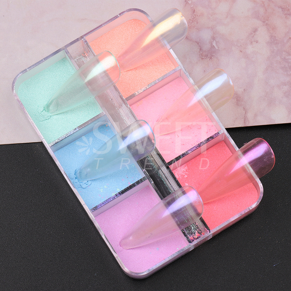 6er-Set Spiegel-Perlmutt-Nagel – Nail Art Ombre Glitter Bewertung und Preis
