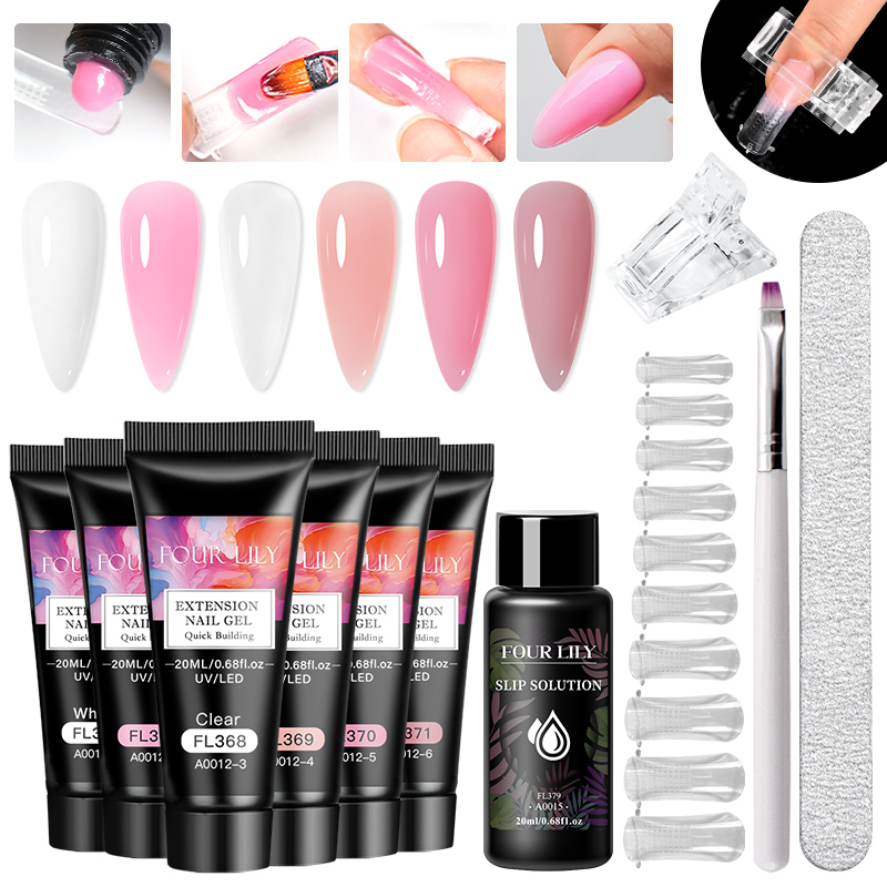 6-teiliges Set 20ml Nagelverlä – Polygel Nail Kit Bewertung und Preis