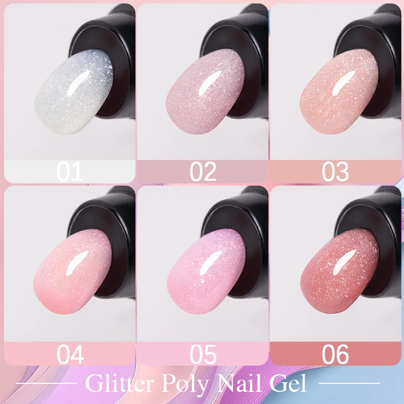 30ML Glitter Poly Nagel Gel He – Polygel Nail Kit Bewertung und Preis