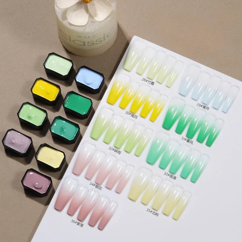 9 Farben/Box Pat Ombre Gel Nag – Nail Art Ombre Glitter Bewertung und Preis