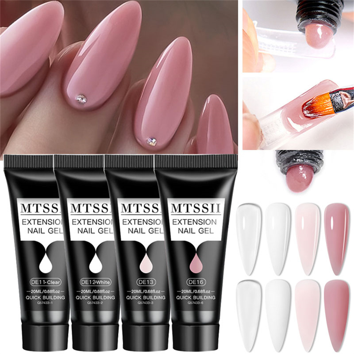 4/6/8 Stück 20ml Poly Nagelver – Polygel Nail Kit Bewertung und Preis