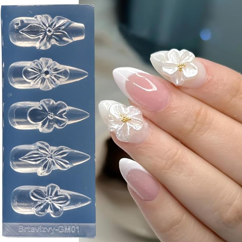 Blumen 3D Nagelkunst Silikonfo – Nail Art Elegant Bewertung und Preis