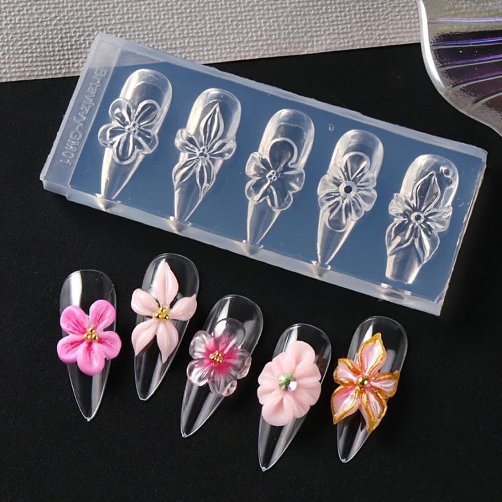 Blumen 3D Nagelkunst Silikonfo – Nail Art Elegant Bewertung und Preis