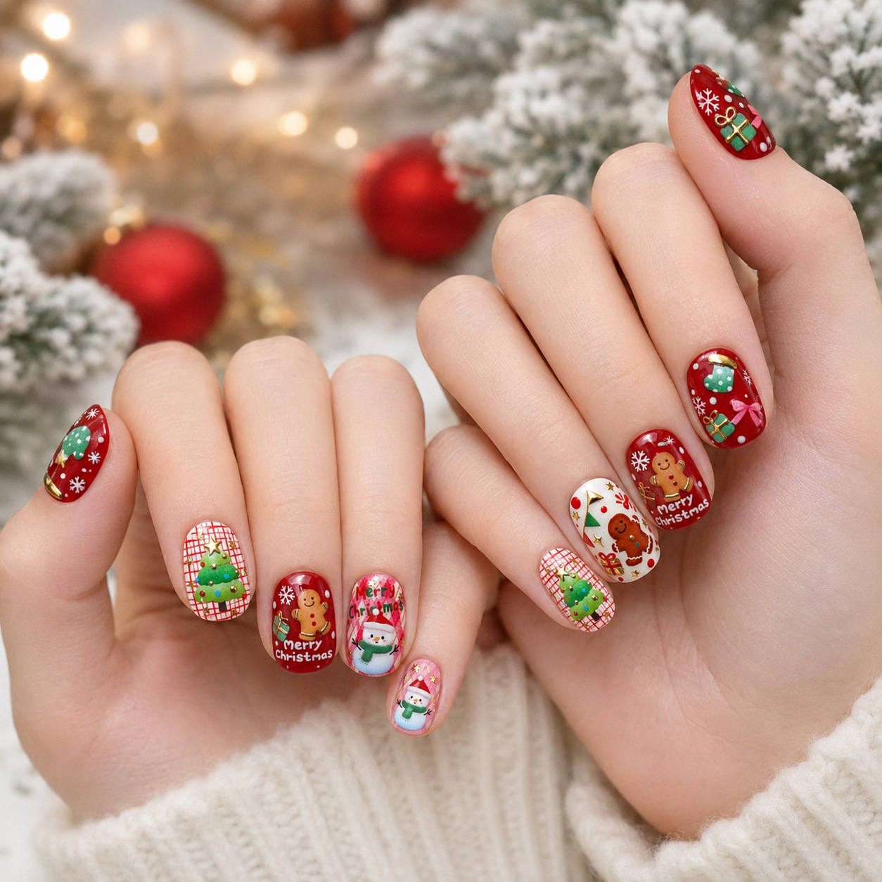 Weihnachts-5D-Jelly-Nagelaufkl – Nail Art Xmas Stickers Bewertung und Preis