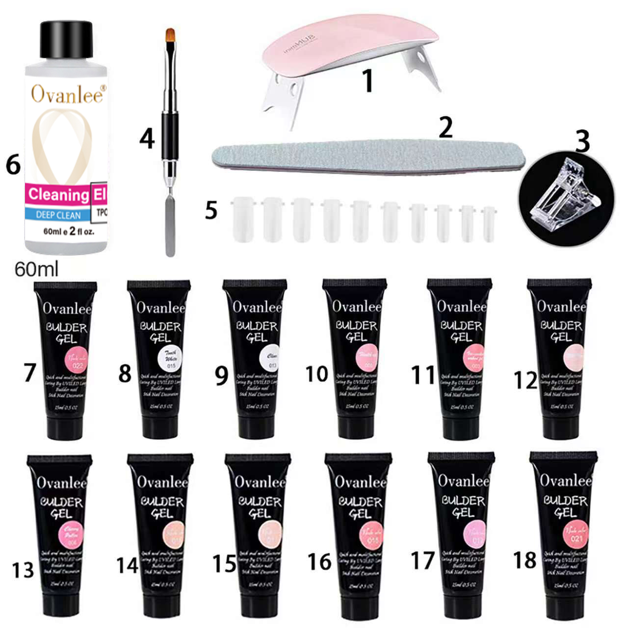 Ovanlee 18-in-1 Formfreies Pol – Polygel Nail Kit Bewertung und Preis