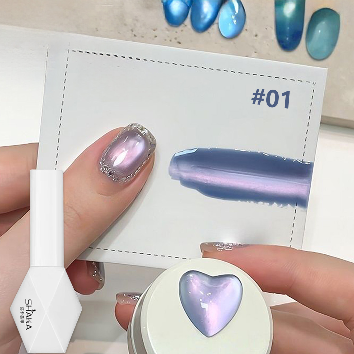 1 Stück SHAKA Sea Fantasy Cat  – Nail Art Emerald Blue Bewertung und Preis