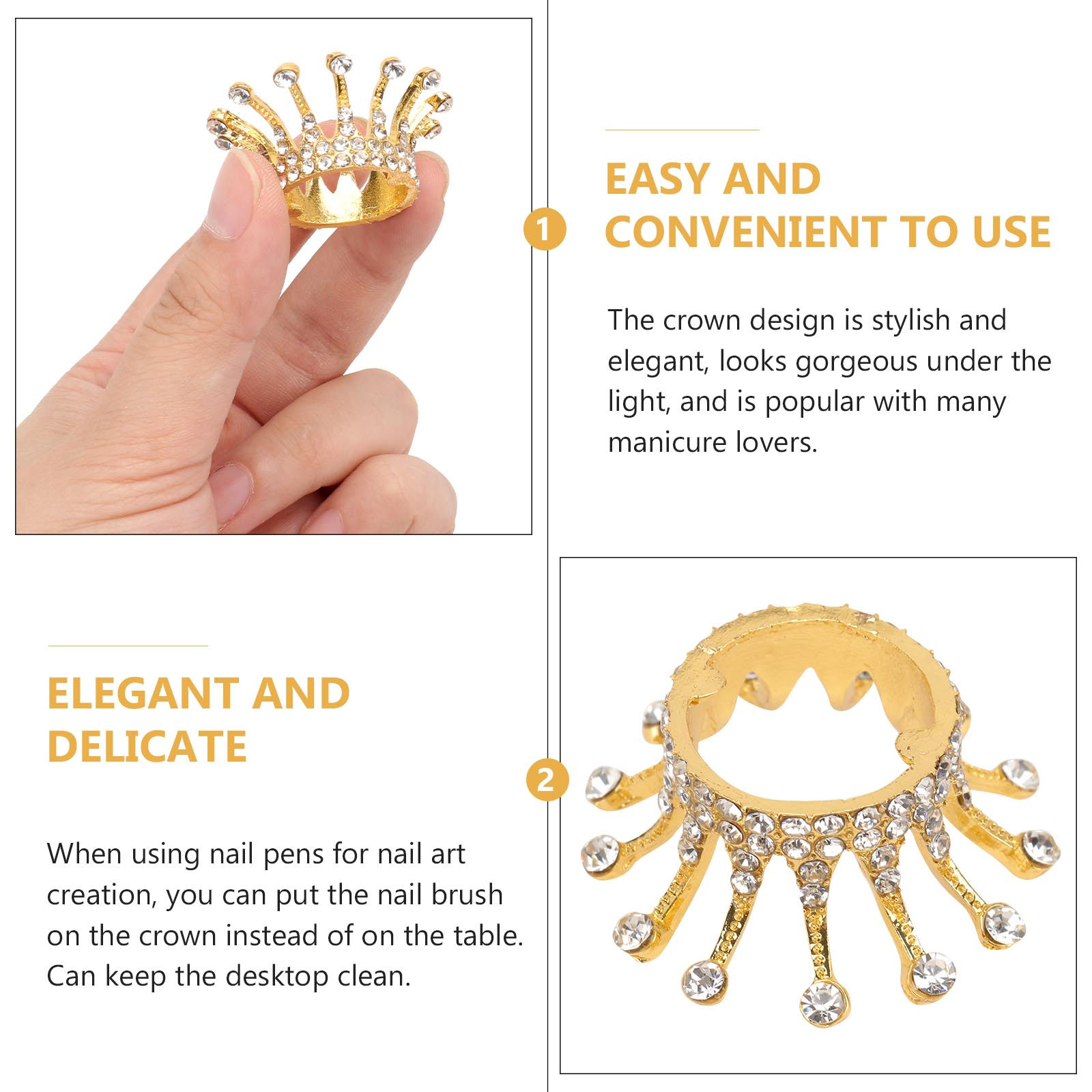 5 Stück Eleganter Kronen-Perle – Nail Art Elegant Bewertung und Preis